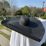  Mũ Nón Cói Vành Siêu To Rộng Le Chapeau Bomba (jacquemus Brand) Màu Đen - Mã NC456 