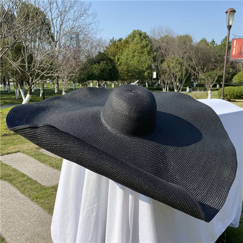  Mũ Nón Cói Vành Siêu To Rộng Le Chapeau Bomba (jacquemus Brand) Màu Đen - Mã NC456 