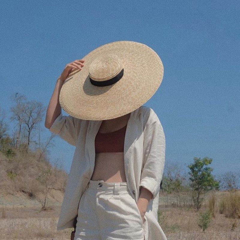  Mũ nón cói đi biển rộng vành tròn đẹp cho nữ AGANA - NC495 
