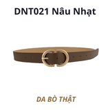  Thắt lưng nữ da bò thật AGANA dây nịt da thật đai váy da thật Hàn Quốc cao cấp phong cách hiện đại - DNT021 
