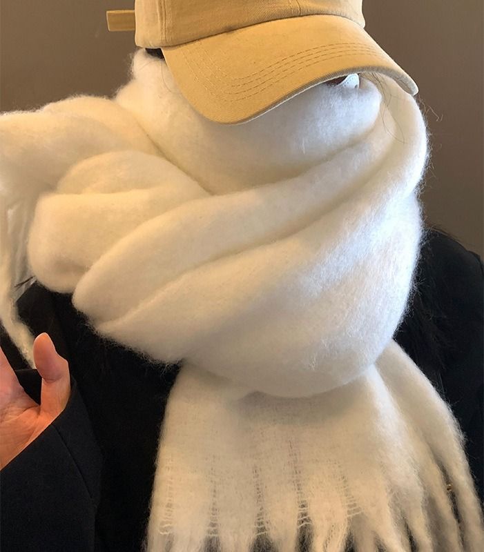  Khăn quàng choàng cổ len Cashmere cao cấp AGANA giữ ấm màu trơn pastel phong cách Hàn Quốc đẹp sang trọng KCL004 