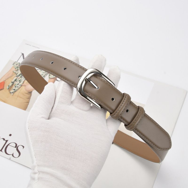  Thắt lưng nữ da bò thật AGANA dây nịt da thật đai váy da thật Hàn Quốc cao cấp phong cách hiện đại - DNT011 