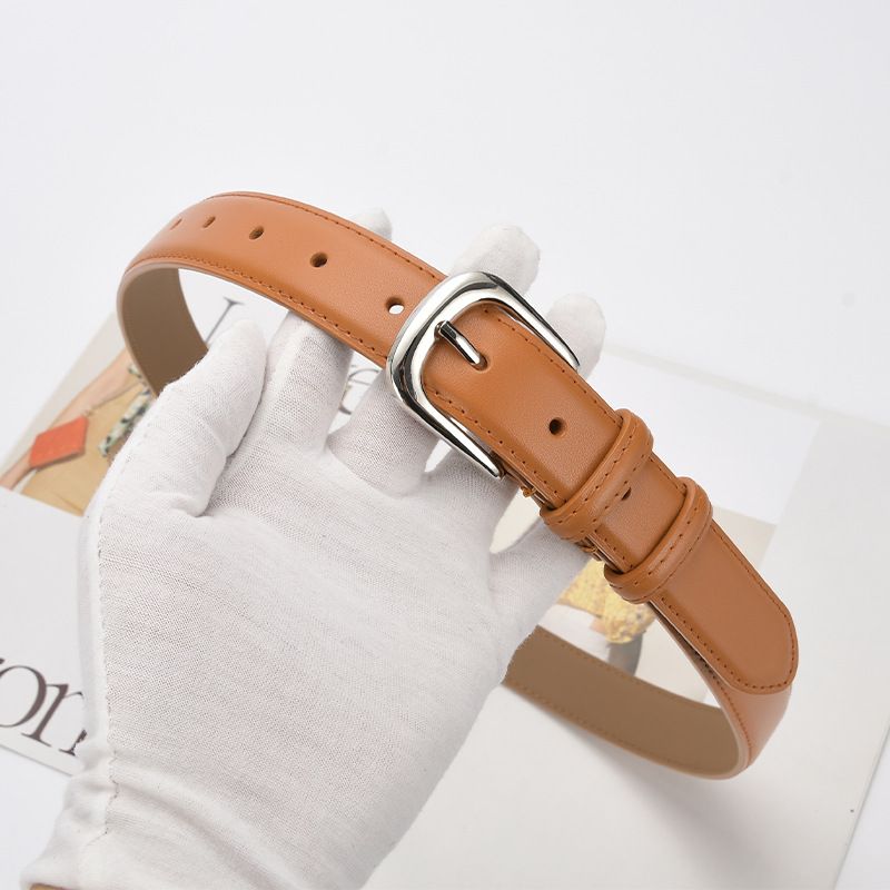  Thắt lưng nữ da bò thật AGANA dây nịt da thật đai váy da thật Hàn Quốc cao cấp phong cách hiện đại - DNT011 