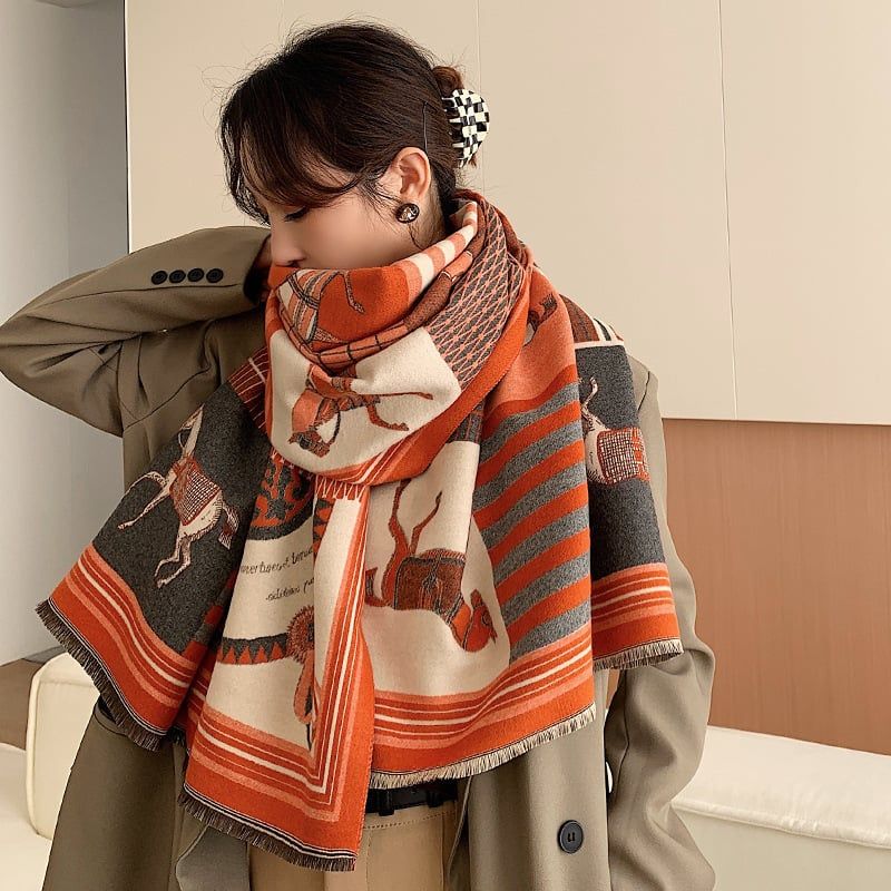  Khăn quàng choàng cổ len Cashmere cho nữ giữ ấm cao cấp phong cách Hàn Quốc đẹp sang trọng AGANA - KC463 