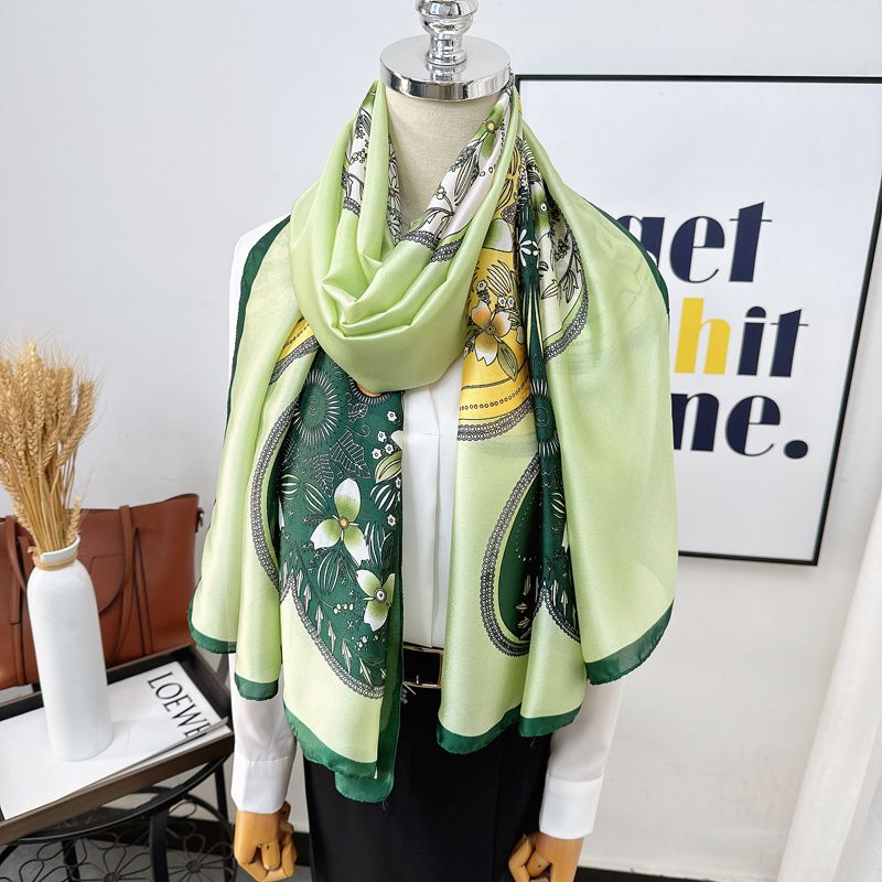  Quà tặng 20/10 cho sếp nữ, vợ, cô giáo, giáo viên nữ, mẹ và bạn gái, người yêu nữ quà tặng Khăn quàngchoàng cổ lụa cao cấp cho nữ văn phòng sở đẹp màu xanh AGANA - KS176 