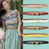  Thắt lưng nữ da bò thật AGANA dây nịt da thật đai váy da thật Hàn Quốc cao cấp phong cách hiện đại - DNT013 