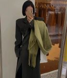  Khăn quàng choàng cổ len Cashmere cao cấp AGANA giữ ấm màu trơn pastel phong cách Hàn Quốc đẹp sang trọng KCL004 