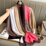  Khăn quàng choàng cổ lụa cao cấp cho nữ văn phòng sở đẹp màu khối đỏ AGANA - KS164 