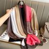 Khăn quàng choàng cổ lụa cao cấp cho nữ văn phòng sở đẹp màu khối đỏ AGANA - KS164