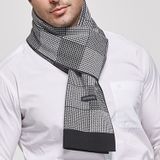  Khăn quàng choàng cổ nam Hàng Hiệu & Cao Cấp - Khăn len cashmere giữ ấm màu xám - KN004 