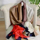  Khăn quàng choàng cổ lụa cao cấp cho nữ văn phòng sở đẹp màu khối đỏ AGANA - KS164 