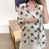  Khăn quàng choàng cổ lụa cao cấp cho nữ văn phòng sở đẹp màu trắng AGANA - KS174 