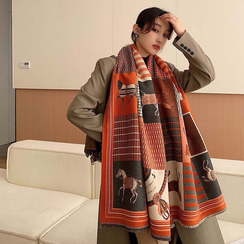  Khăn quàng choàng cổ len Cashmere cho nữ giữ ấm cao cấp phong cách Hàn Quốc đẹp sang trọng AGANA - KC463 