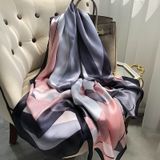  Khăn quàng choàng cổ lụa cao cấp cho nữ văn phòng sở đẹp màu xanh hình đa khối AGANA - KS160 
