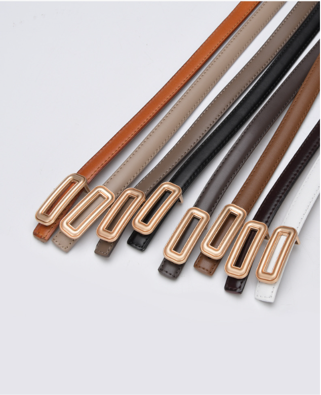  Thắt lưng nữ da bò thật AGANA dây nịt da thật đai váy da thật Hàn Quốc cao cấp phong cách hiện đại - DNT016 