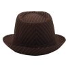  Mũ nón phớt Fedora nam vành nhỏ cao cấp AGANA nón cao bồi phong cách cổ điển pha lẫn hiện đại - Màu Nâu Sọc Trắng - MFDN001 