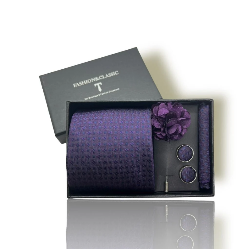  Quà tặng 20/10 cho đối tác nam, sếp nam, đồng nghiệp nam, người yêu nam ,bạn bè, anh trai hoặc người thân quà tặng Set cà vạt nam 4 món cao cấp làm quà tặng, caravat đẹp sang trọng - SCR009 