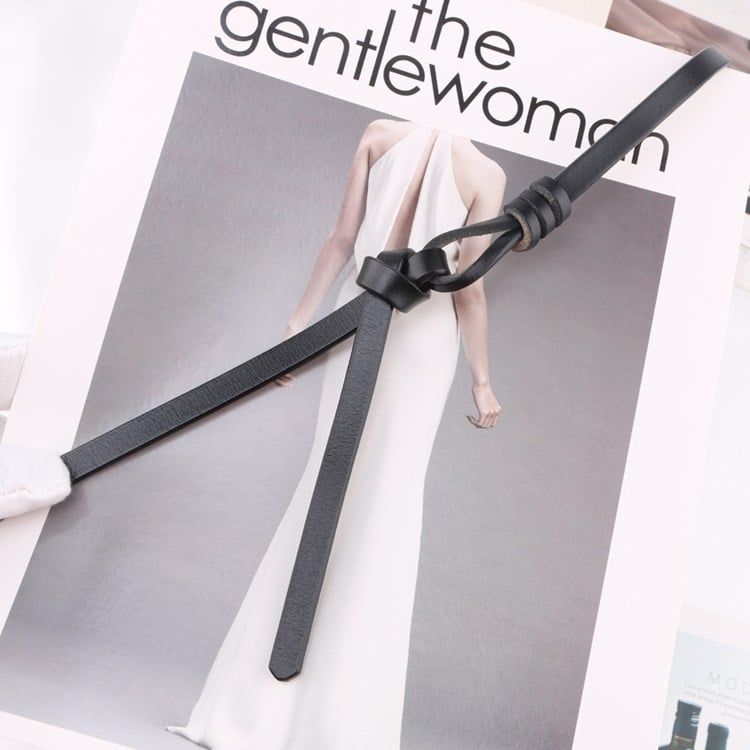  Thắt lưng nữ da bò thật AGANA dây nịt da thật đai váy da thật Hàn Quốc cao cấp phong cách hiện đại - DNT009 