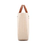  Túi cói đi biển vintage thời trang nữ phong cách cầm tay Hàn Quốc đẹp cổ điển dây da màu nâu - TC062 