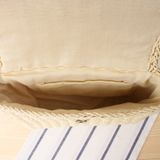  Túi cói đi biển vintage thời trang nữ phong cách cầm tay Hàn Quốc đẹp cổ điển dây da màu nâu - TC070 