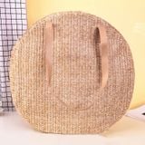  Túi cói đi biển vintage thời trang nữ phong cách cầm tay Hàn Quốc đẹp cổ điển dây da màu nâu - TC071 