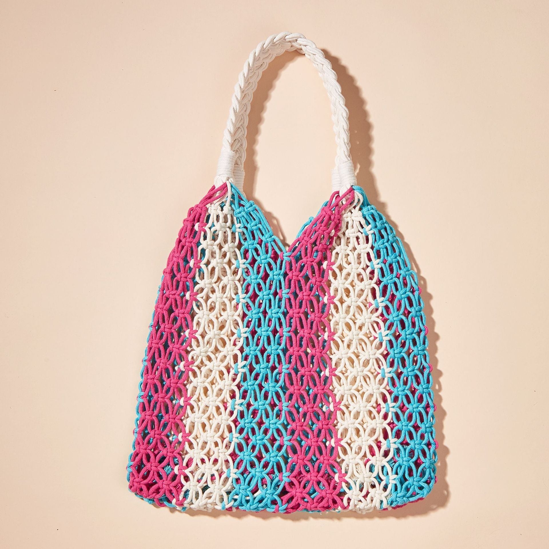  Túi cói đi biển vintage thời trang nữ phong cách cầm tay Hàn Quốc đẹp cổ điển dây da màu nâu - TC079 