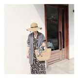  Túi cói đi biển vintage thời trang nữ phong cách đeo chéo vai Hàn Quốc đẹp cổ điển màu nâu - TC017 