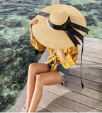  Quà tặng 20/10 cho sếp nữ, vợ, cô giáo, giáo viên nữ, mẹ và bạn gái, người yêu nữ quà tặng Mũ nón cói đi biển rộng vành tròn đẹp cho nữ AGANA - NC520 