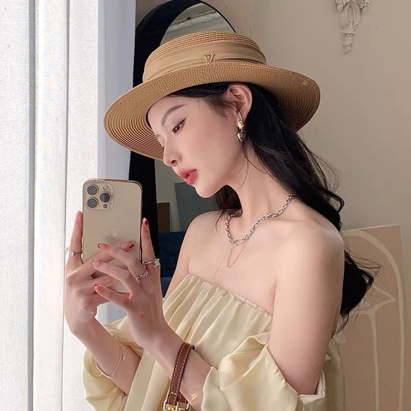  Mũ nón cói đi biển rộng vành tròn đẹp cho nữ AGANA - NC504 