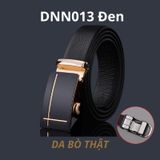  Thắt lưng nam da bò thật khóa tự động hợp kim chống rỉ AGANA dây nịt nam cao cấp khóa lỗ kim da bò bền bỉ thời trang - Màu Đen - DNN013 