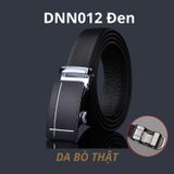  Thắt lưng nam da bò thật khóa tự động hợp kim chống rỉ AGANA dây nịt nam cao cấp khóa lỗ kim da bò bền bỉ thời trang - Màu Đen - DNN012 