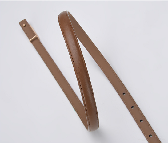  Thắt lưng nữ da bò thật AGANA dây nịt da thật đai váy da thật Hàn Quốc cao cấp phong cách hiện đại - DNT016 