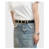  Thắt lưng nữ da bò thật AGANA dây nịt da thật đai váy da thật Hàn Quốc cao cấp phong cách hiện đại- Màu Đen - DNT002 