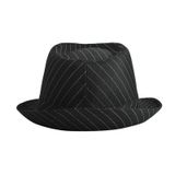  Mũ nón phớt Fedora nam vành nhỏ cao cấp AGANA nón cao bồi phong cách cổ điển pha lẫn hiện đại - Màu Đen Sọc Trắng - MFDN001 