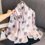  Quà tặng 20/10 cho sếp nữ, vợ, cô giáo, giáo viên nữ, mẹ và bạn gái, người yêu nữ quà tặng Khăn quàngchoàng cổ lụa cao cấp cho nữ văn phòng sở đẹp màu tím nhạt hoa hồng AGANA - KS173 
