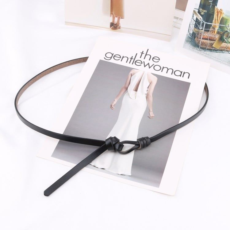  Thắt lưng nữ da bò thật AGANA dây nịt da thật đai váy da thật Hàn Quốc cao cấp phong cách hiện đại - DNT009 