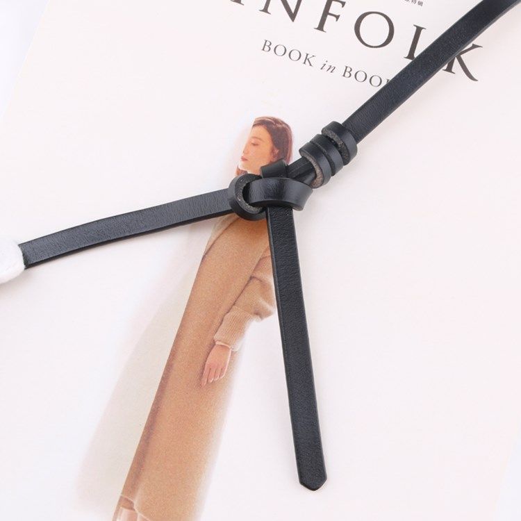  Thắt lưng nữ da bò thật AGANA dây nịt da thật đai váy da thật Hàn Quốc cao cấp phong cách hiện đại - DNT009 