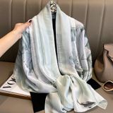  Quà tặng 20/10 cho sếp nữ, vợ, cô giáo, giáo viên nữ, mẹ và bạn gái, người yêu nữ quà tặng Khăn quàngchoàng cổ lụa cao cấp cho nữ văn phòng sở đẹp họa tiết hoa sen AGANA - KS190 