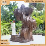 Chậu tượng Lý Bạch say trăng, chậu tượng bonsai, chậu tượng gốm Bát Tràng