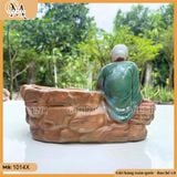 Chậu tượng ông lão đốn củi, chậu tượng tiều phu, chậu tượng bonsai trang trí tiểu cảnh sân vườn