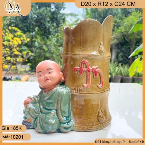 Chậu tượng chú tiểu (nhiều mẫu), chậu bonsai chú tiểu, chậu trồng cây trang trí nhà cửa
