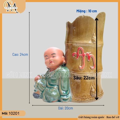 Chậu tượng chú tiểu (nhiều mẫu), chậu bonsai chú tiểu, chậu trồng cây trang trí nhà cửa