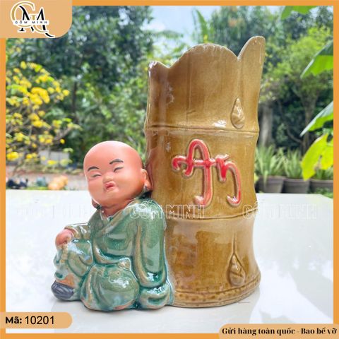 Chậu tượng chú tiểu (nhiều mẫu), chậu bonsai chú tiểu, chậu trồng cây trang trí nhà cửa