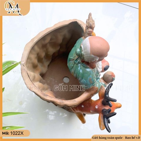 Chậu tượng thọ hươu lớn, chậu tượng thọ nai, chậu trồng cây mang lại sự bình yên và trường thọ