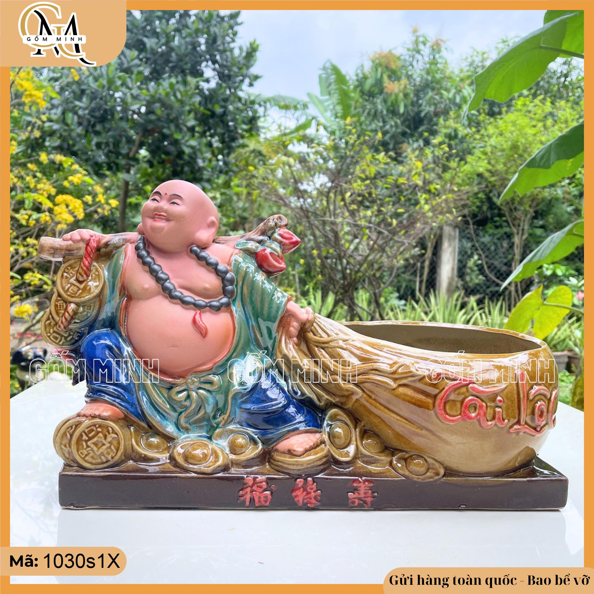 Chậu tượng Di Lặc kéo túi S1