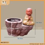 Chậu tượng chú tiểu mini, chậu tượng mini, chậu tượng bonsai mini trồng cây, trồng hoa