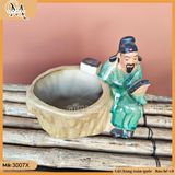 Chậu tượng đọc sách, chậu tượng ông đọc sách, chậu tượng bonsai, chậu cây cảnh nhỏ