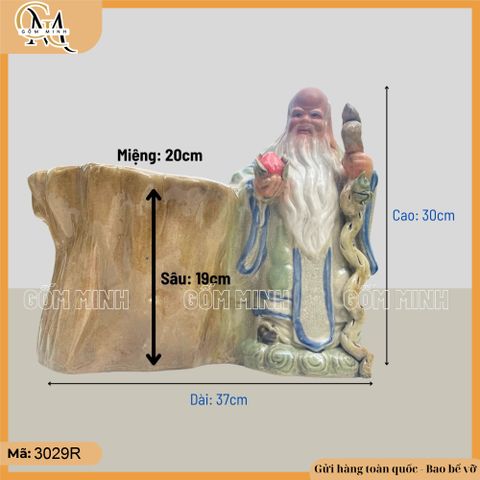 Chậu tượng ông Thọ, chậu tượng trồng cây trang trí nhà cửa - tượng trưng cho sức khỏe và trường thọ