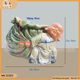 Chậu tượng chú tiểu kéo túi tiền, chậu tượng bonsai, chậu tượng trồng cây trang trí nhà cửa