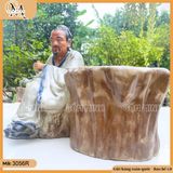 Chậu tượng thần trà lớn cao 33cm, chậu tượng trồng cây hoa giấy bonsai, chậu tượng trồng bonsai đẹp